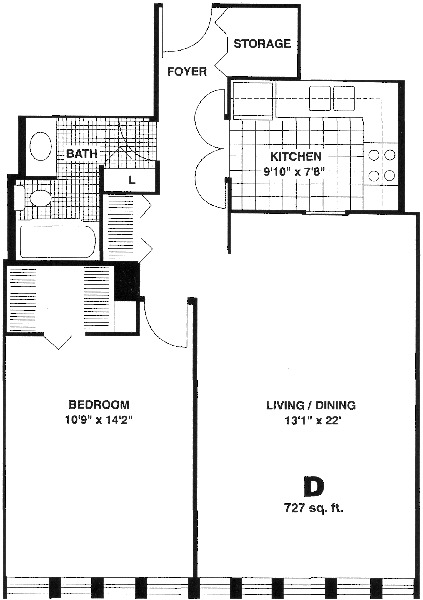 6700 S South Shore Drive Floorplan - D Tier*